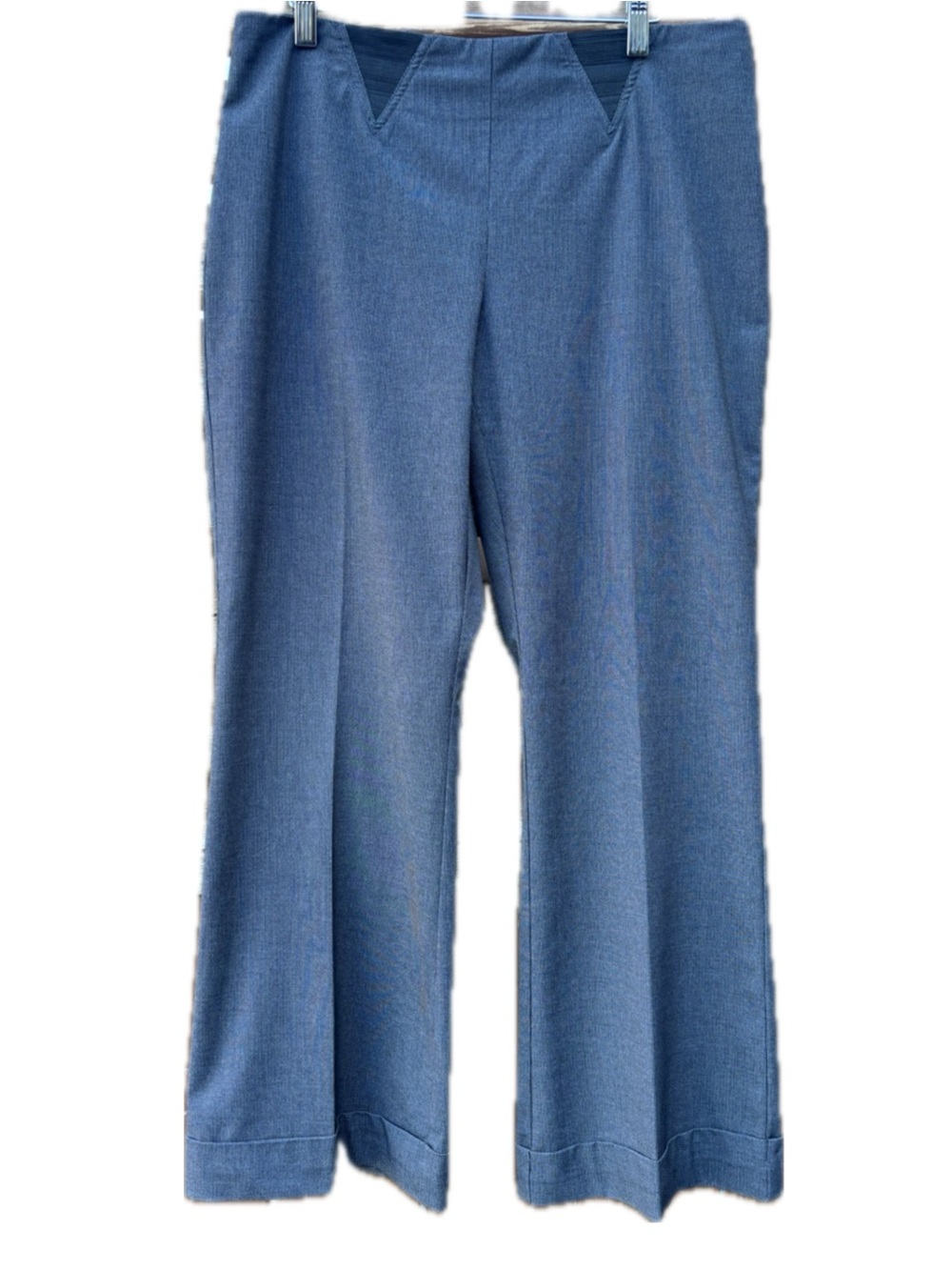 Reitmans Women Gray Wide-Leg Pants Business Casual Neutral Rayon 12 Petite